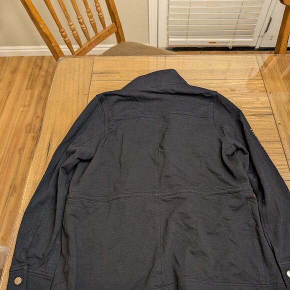 Boston Proper Women's French Terry Studded Utility Black Size M - Picture 4 of 8